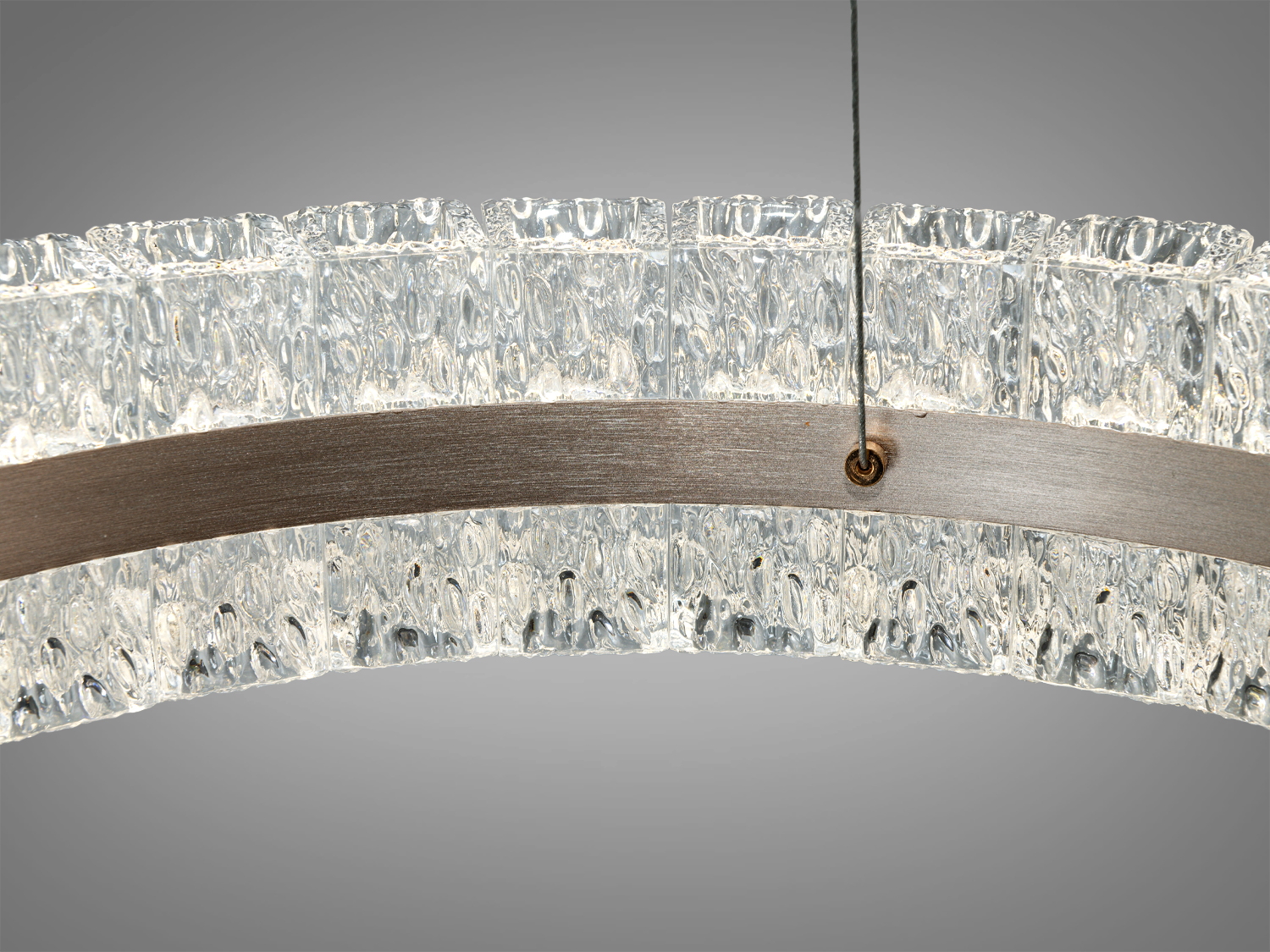 Підвісна LED люстра шампань 26Вт пульт 50 см