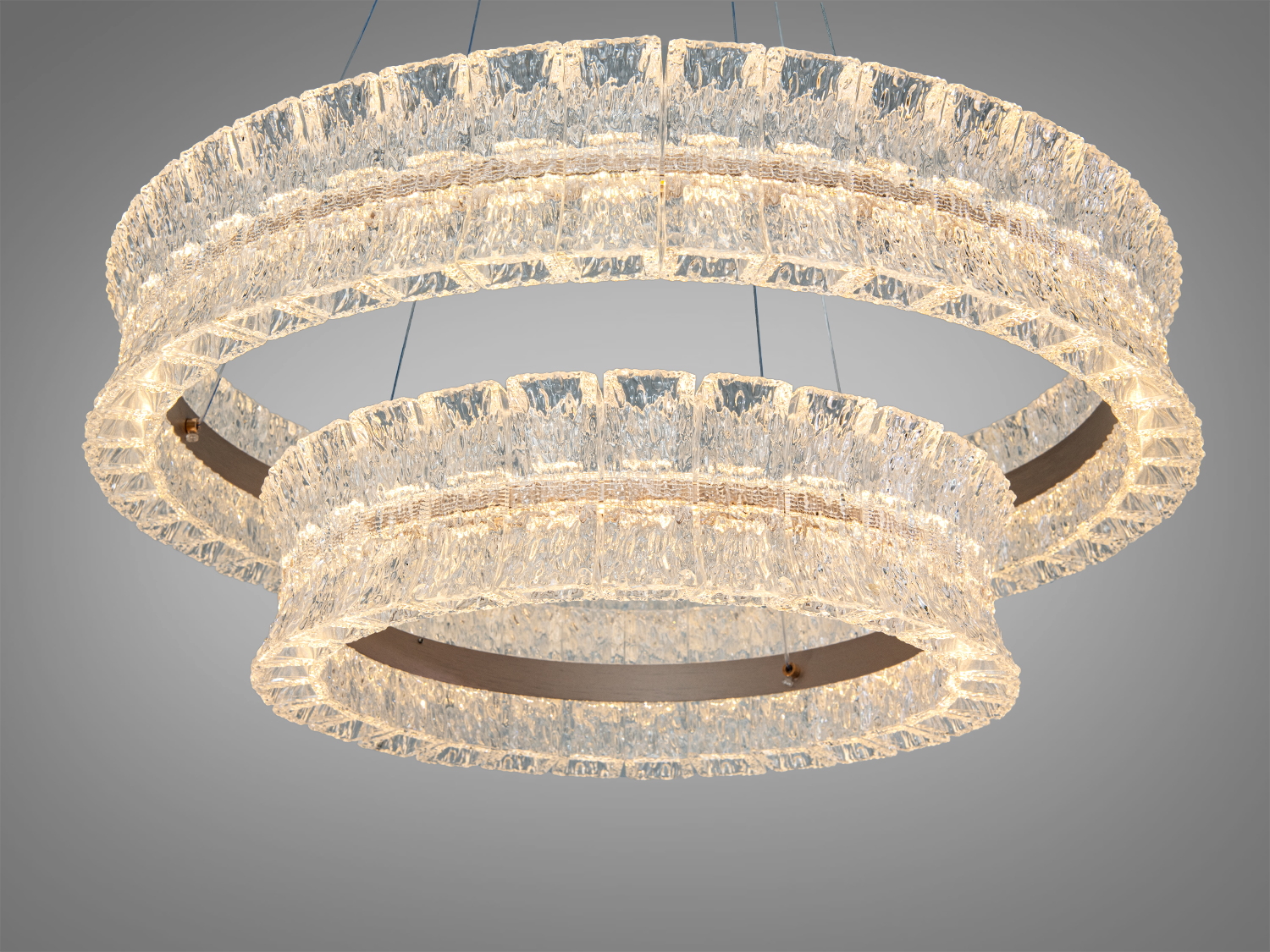 Люстра підвісна LED Diasha шампань пульт 52Вт