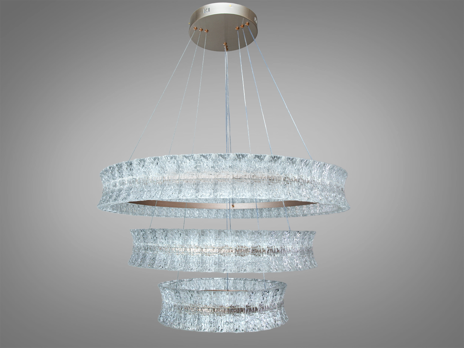 Підвісна люстра LED шампань 122Вт 6710лм з пультом