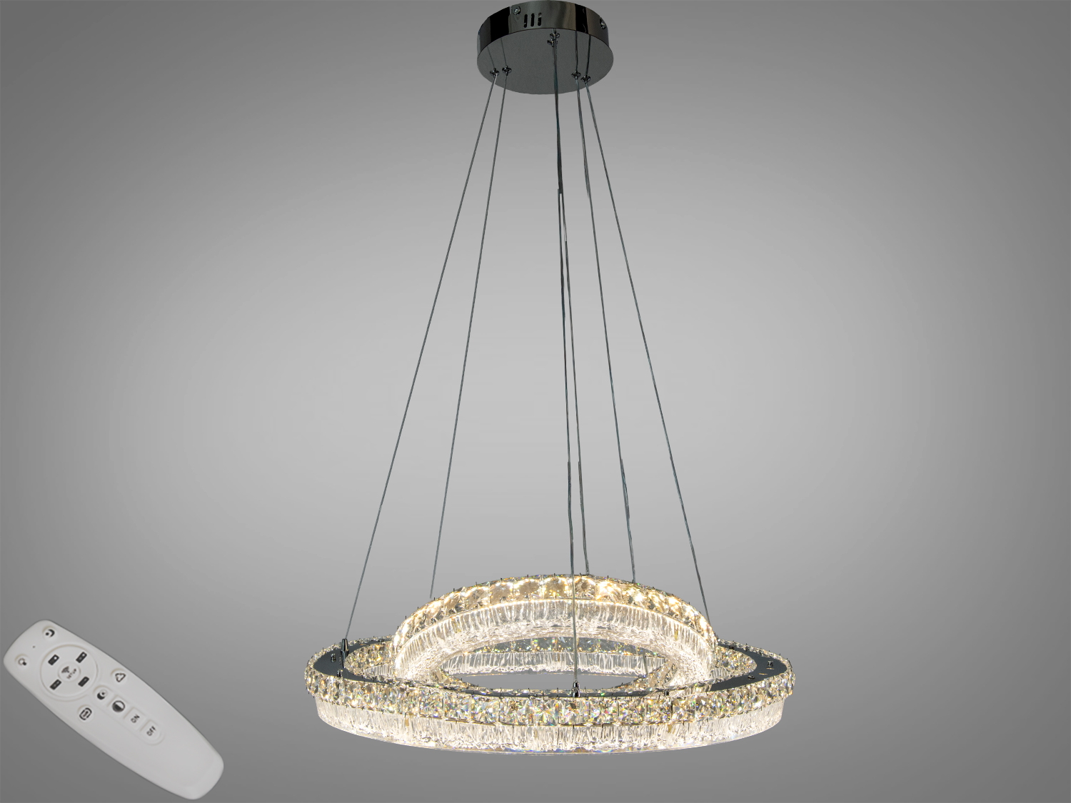 Світильник підвісний з акрилу, кругла форма, дистанційне керування, підходить для сучасного інтер′єру, підвісний монтаж.