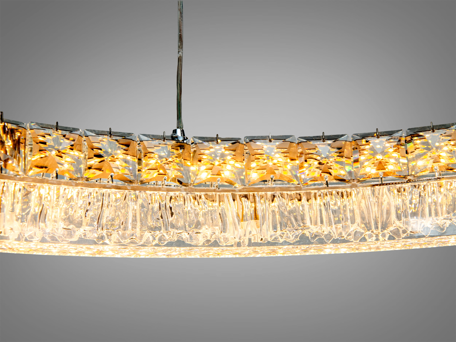 Підвісна LED люстра хром 95W