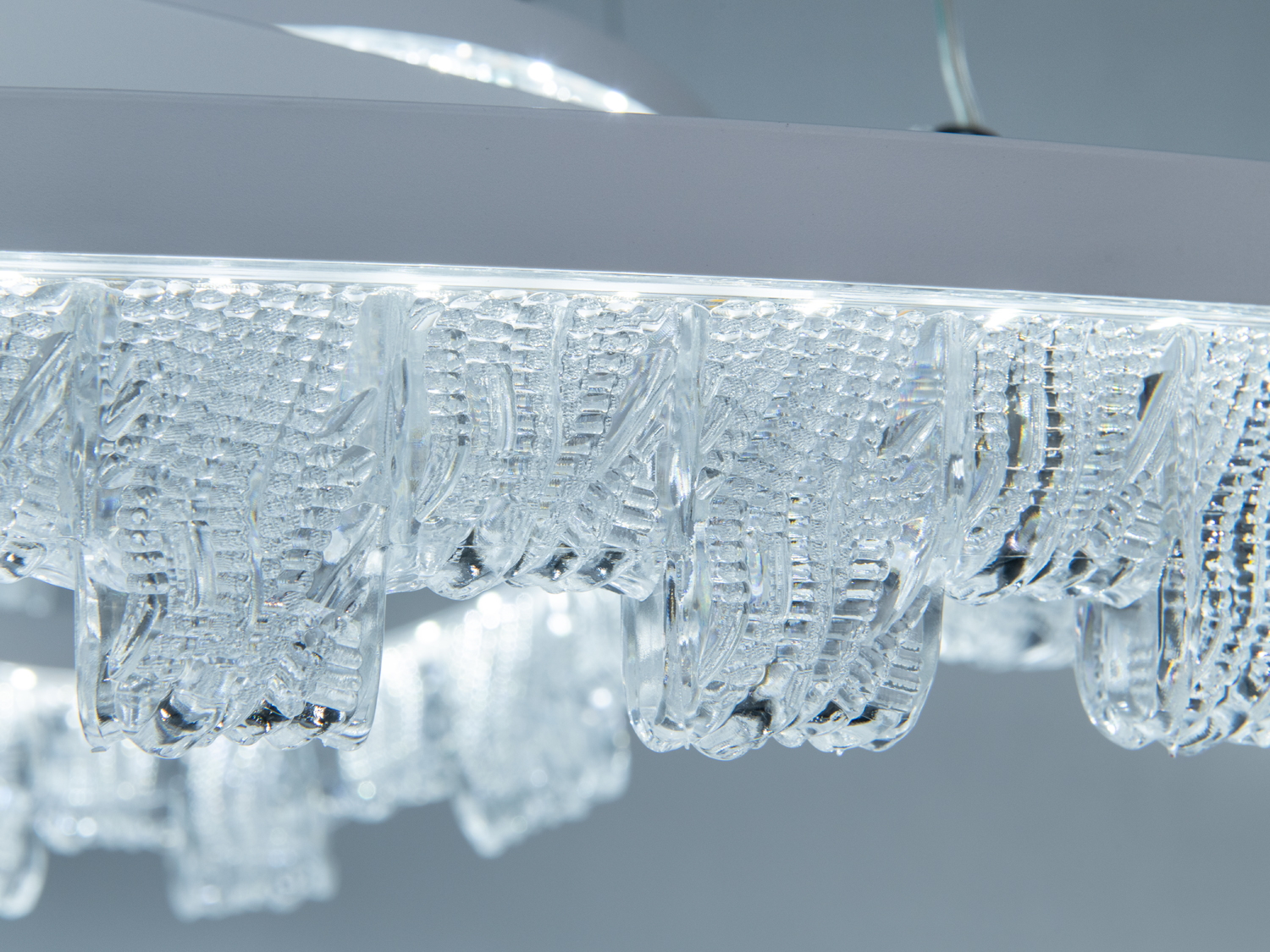 Світлодіодна люстра Diasha біла 3 кільця 105 Вт