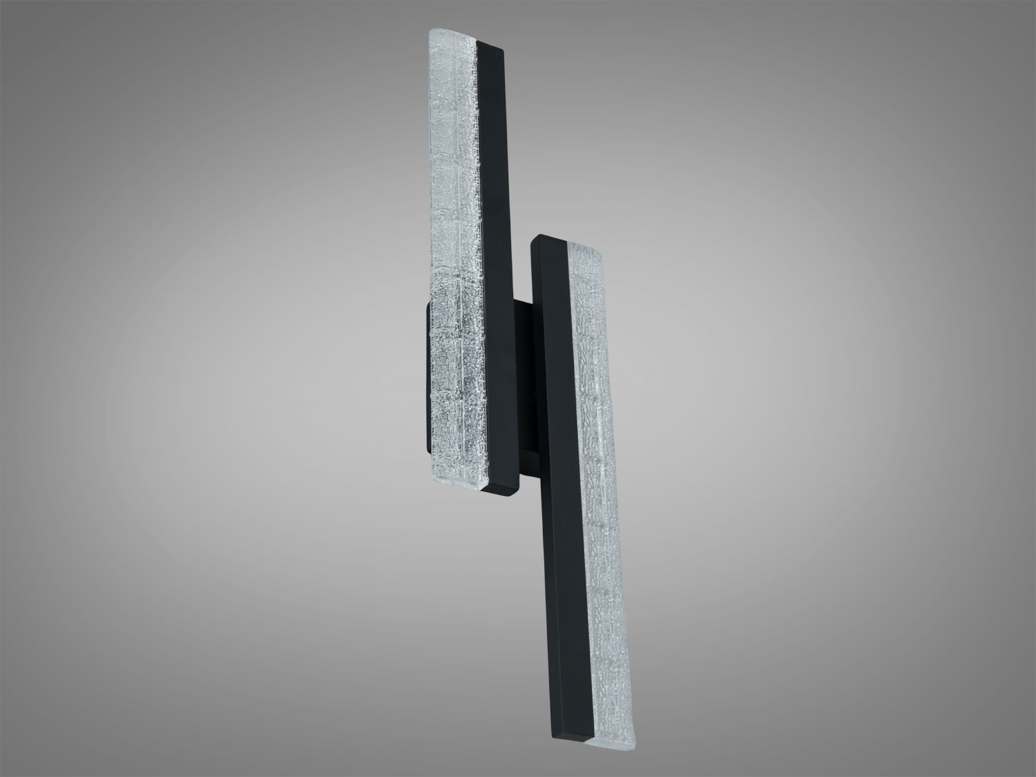 Настінний LED бра планка чорний 16 Вт дві лінії