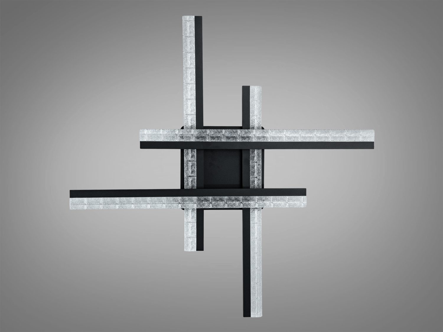 Стельова LED люстра Diasha MX3068 57W чорний акрилові розсіювачі сучасний дизайн