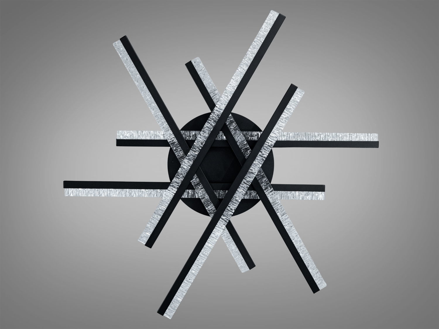 Стельова світлодіодна люстра чорний 86 W