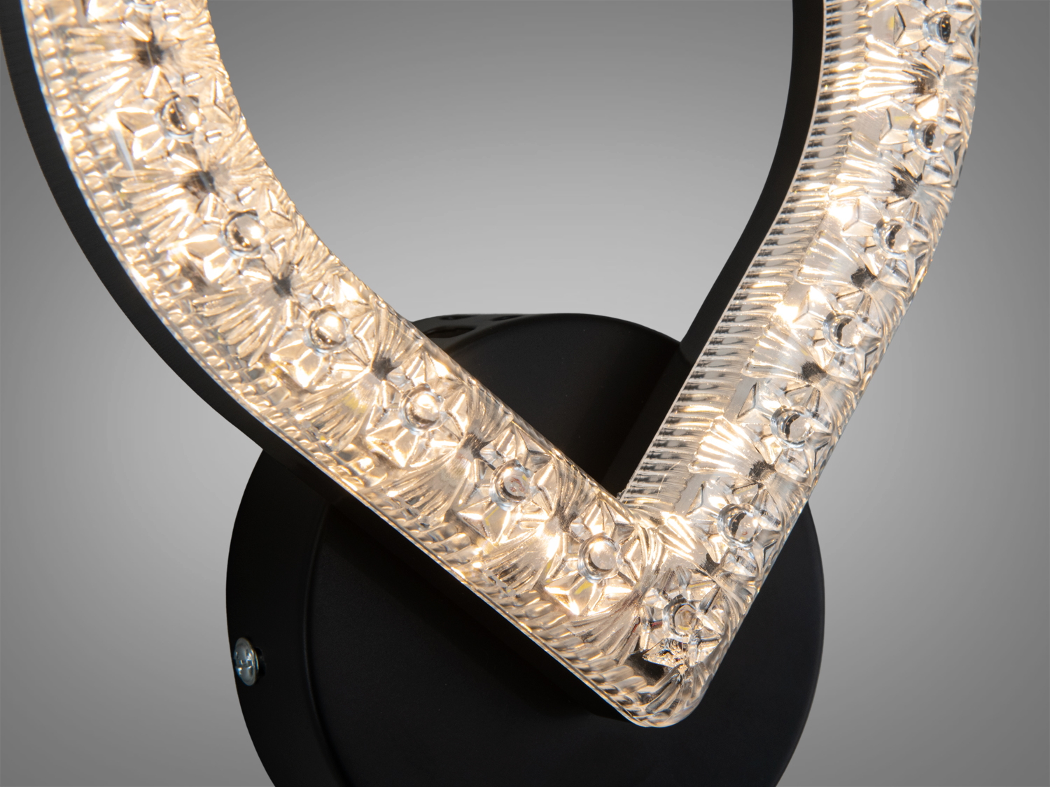 LED настінне бра чорне 17 Вт CCT ланцюжок