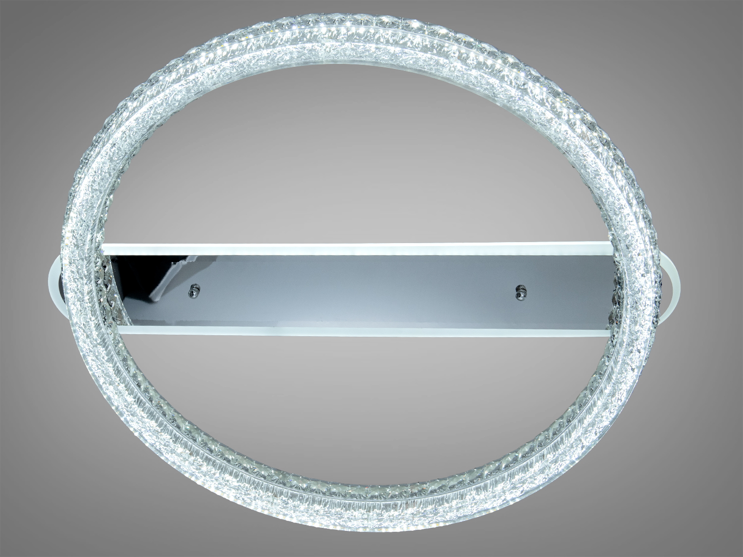 Стельовий світильник круглої форми з прозорим дизайном, ідеальний для сучасних інтер′єрів.