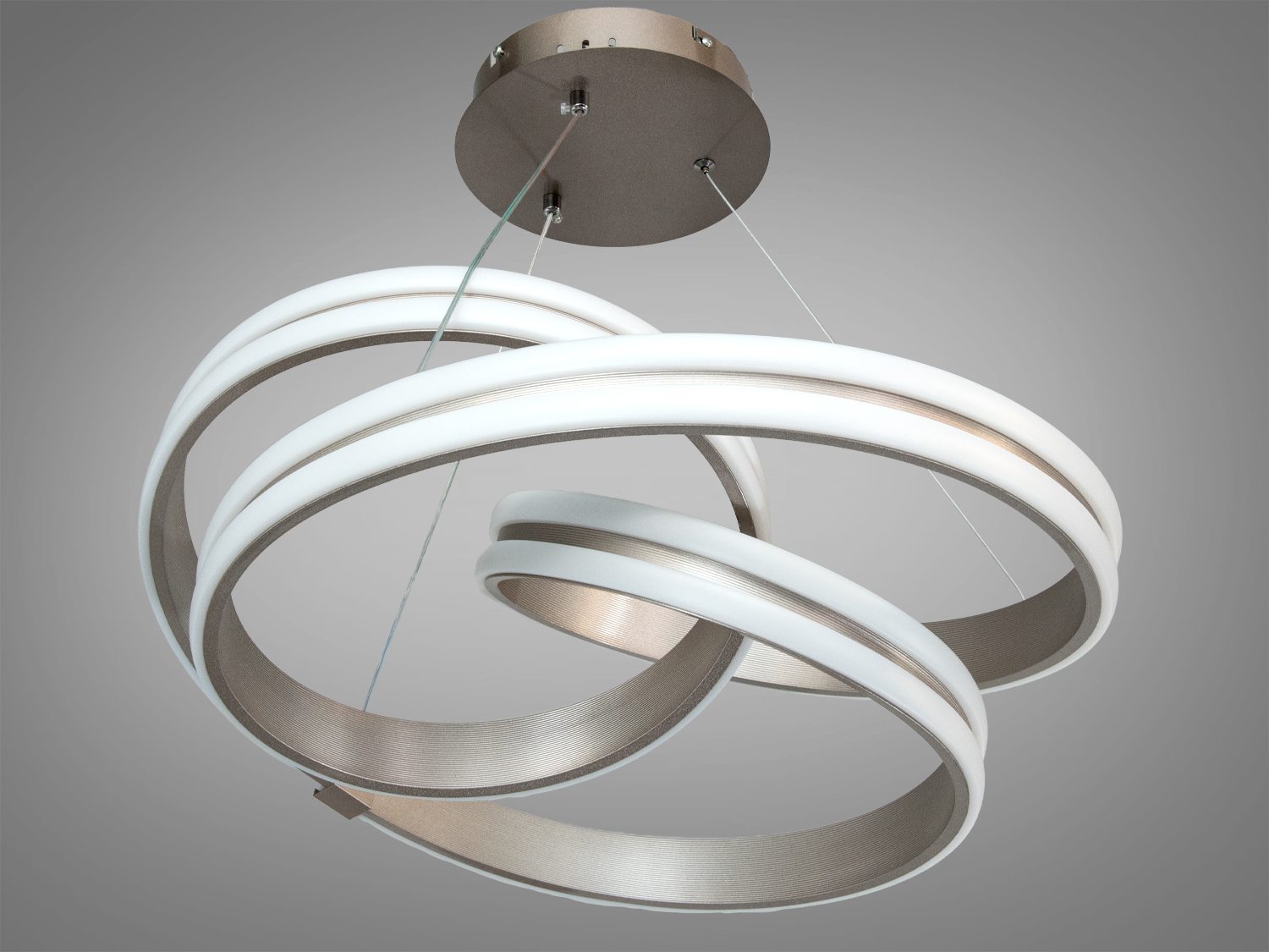 Підвісна люстра Diasha LED коричнева 120Вт пульт