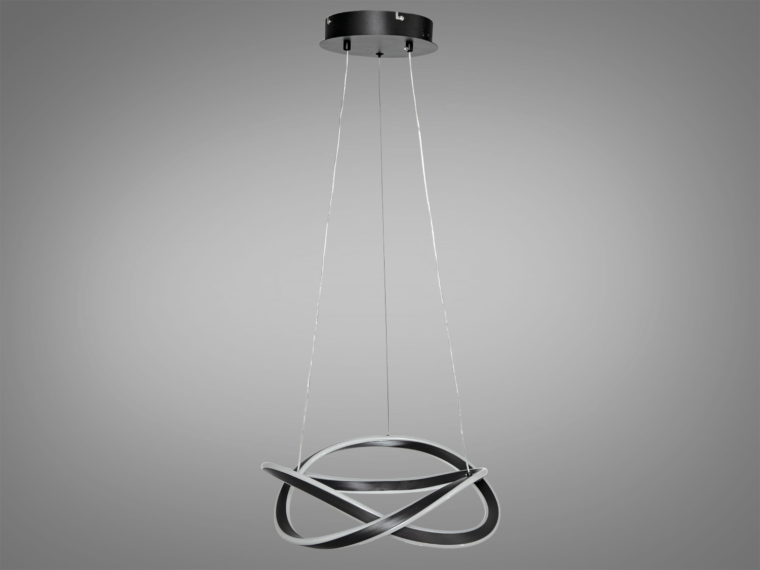 Люстра підвісна LED Diasha завитки 91Вт чорна