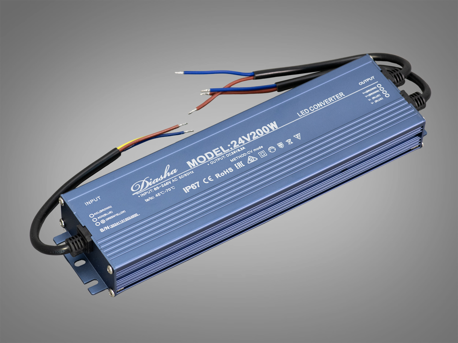 Блок живлення 24В, для підключення LED стрічки, 200Вт, 8.3А