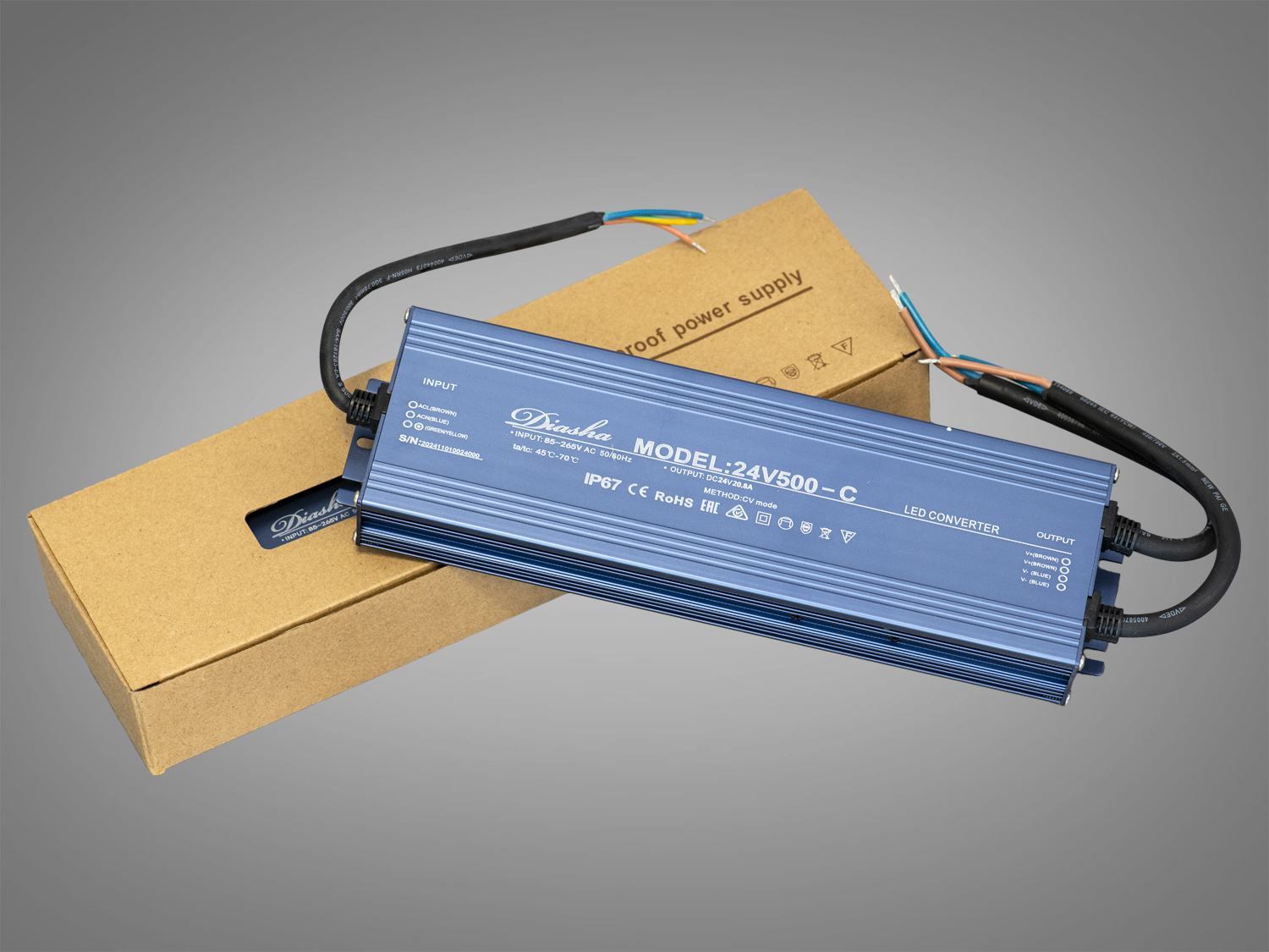 Блок живлення 24В, для підключення LED стрічки, 500Вт, 20.8А