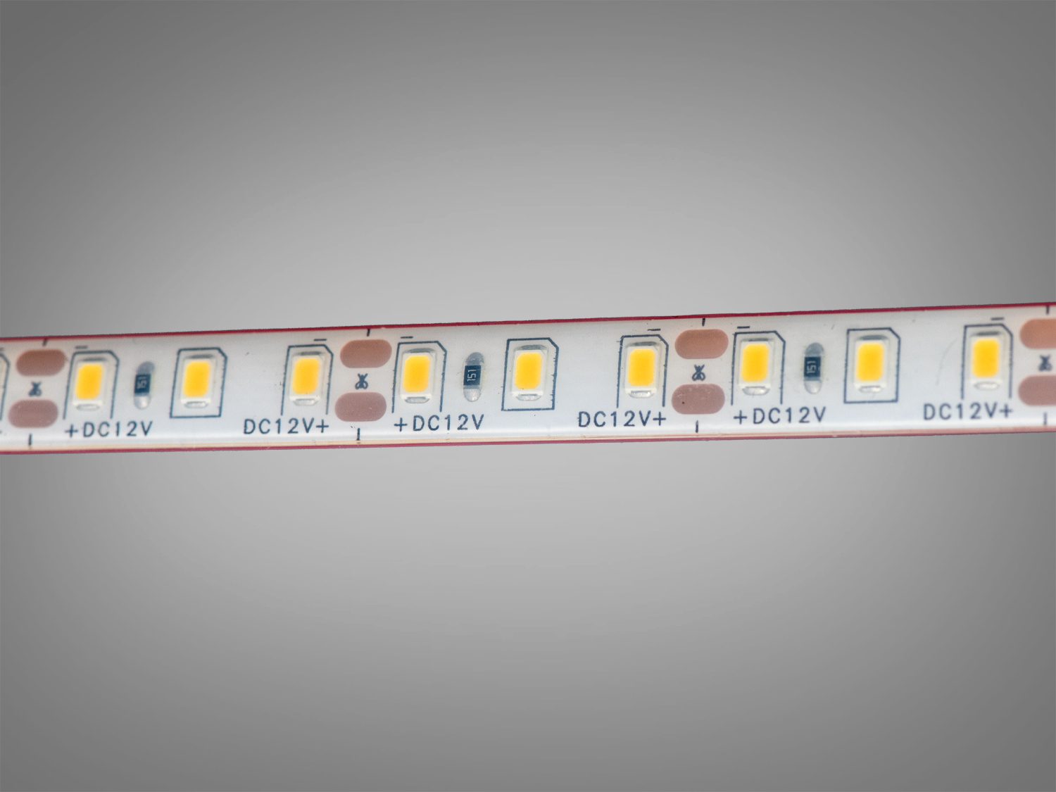 LED стрічка 12В, 120 шт/м, герметична, 8мм, теплий