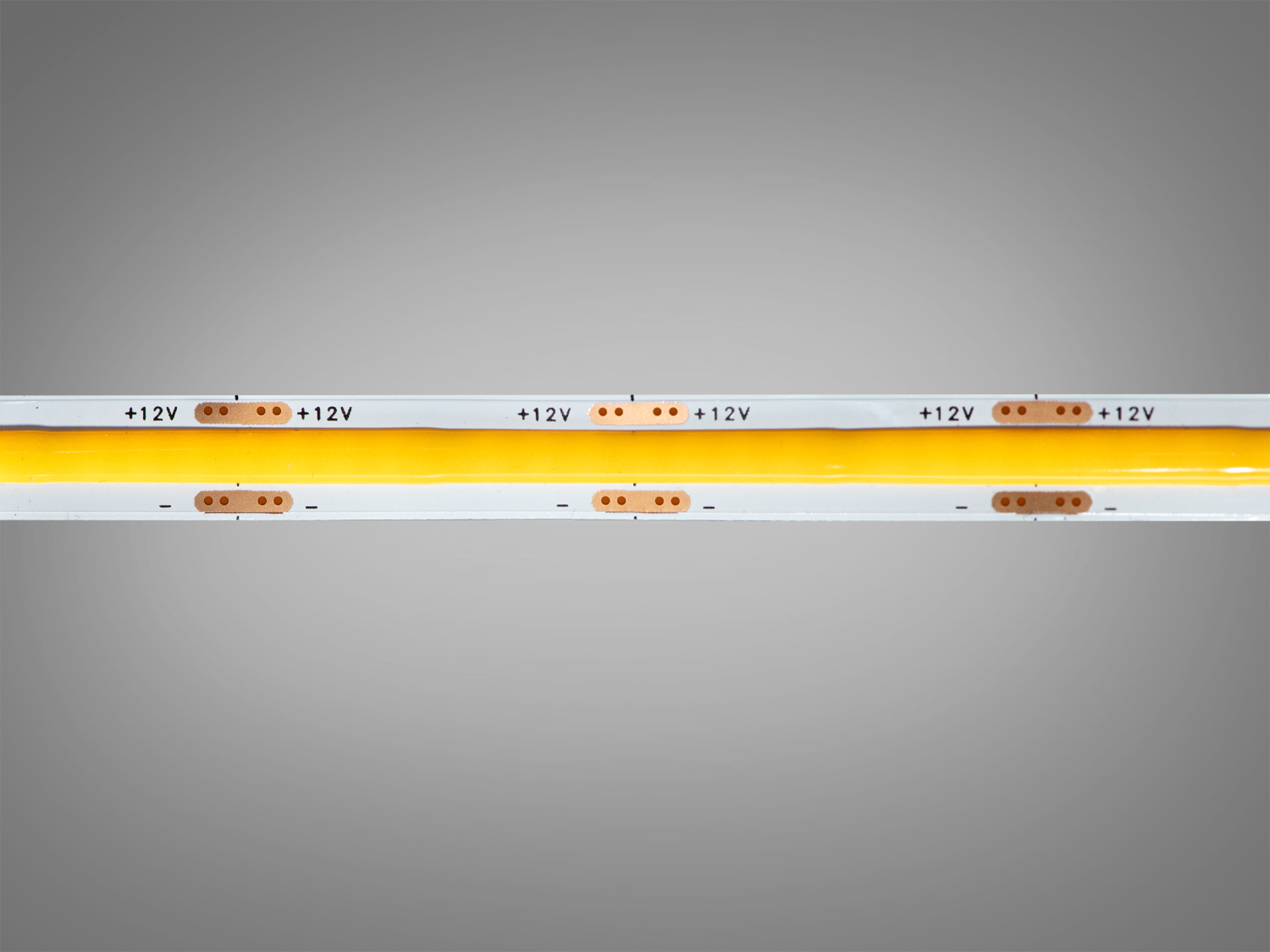 COB LED стрічка 12В, 320 діодів на метр, 8мм, жовтий