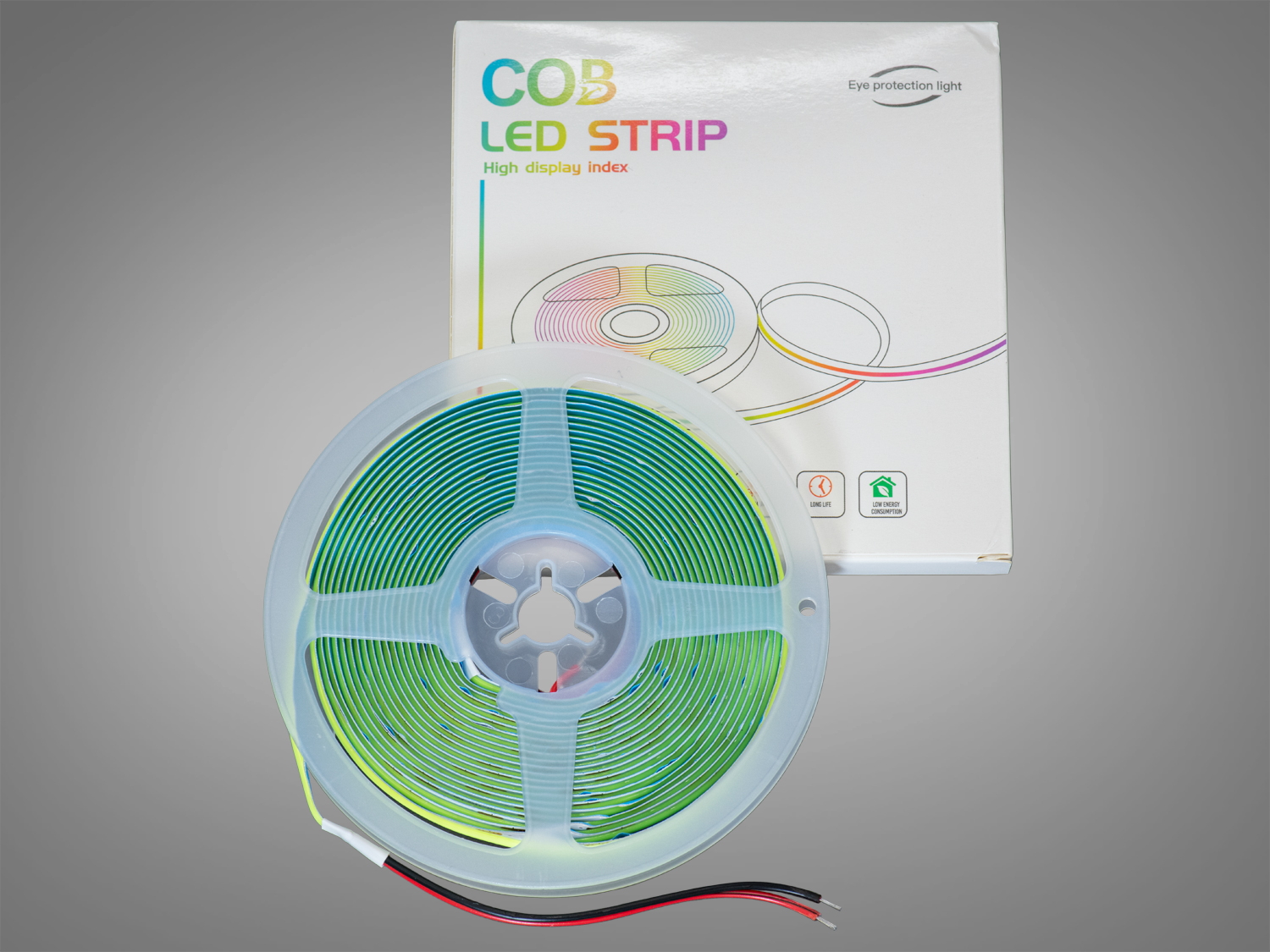 COB LED стрічка 12В, 320 діодів на метр, 8мм, зелений