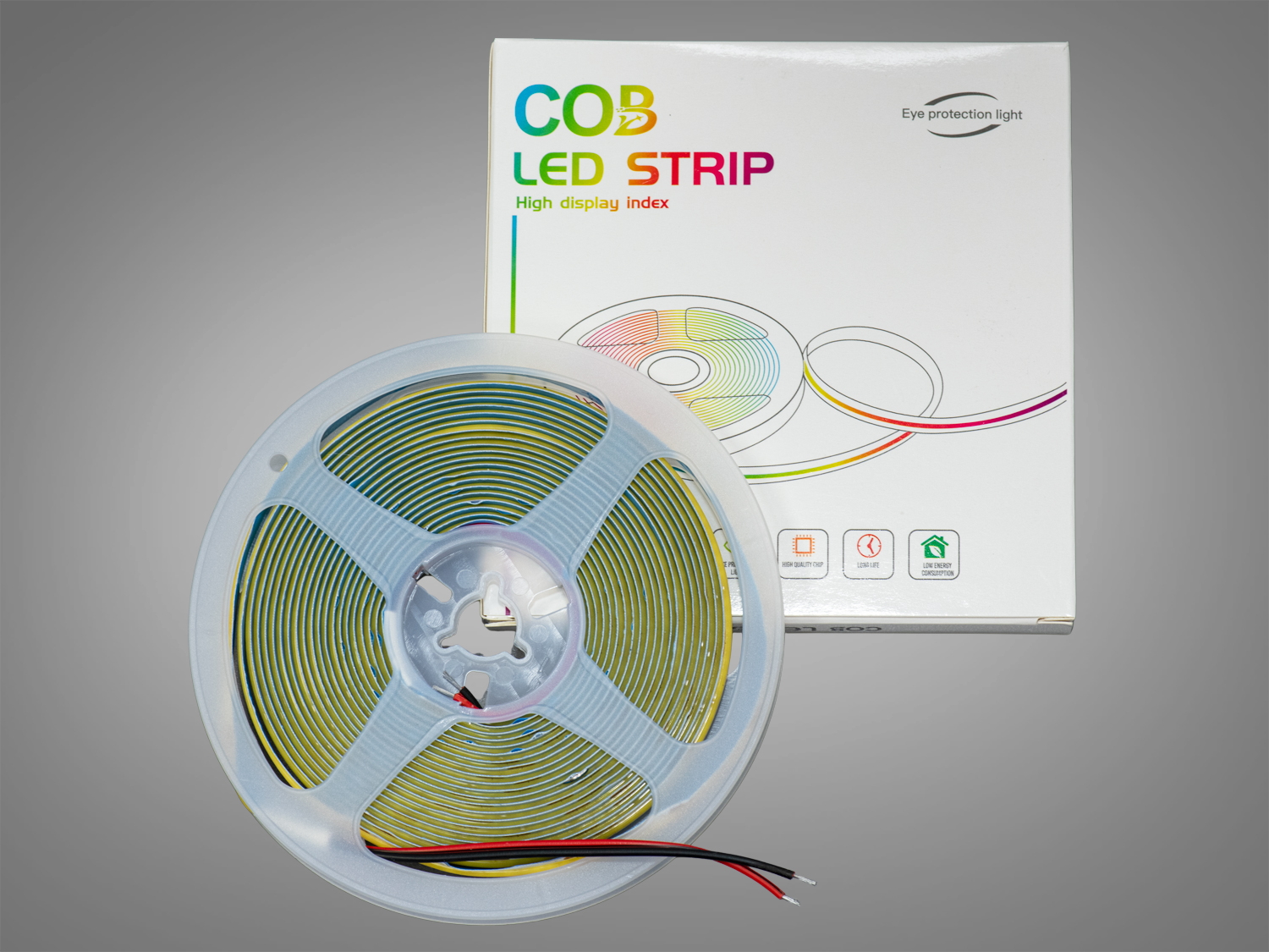 COB LED стрічка 12В, 320 діодів на метр, 8мм, нейтральний