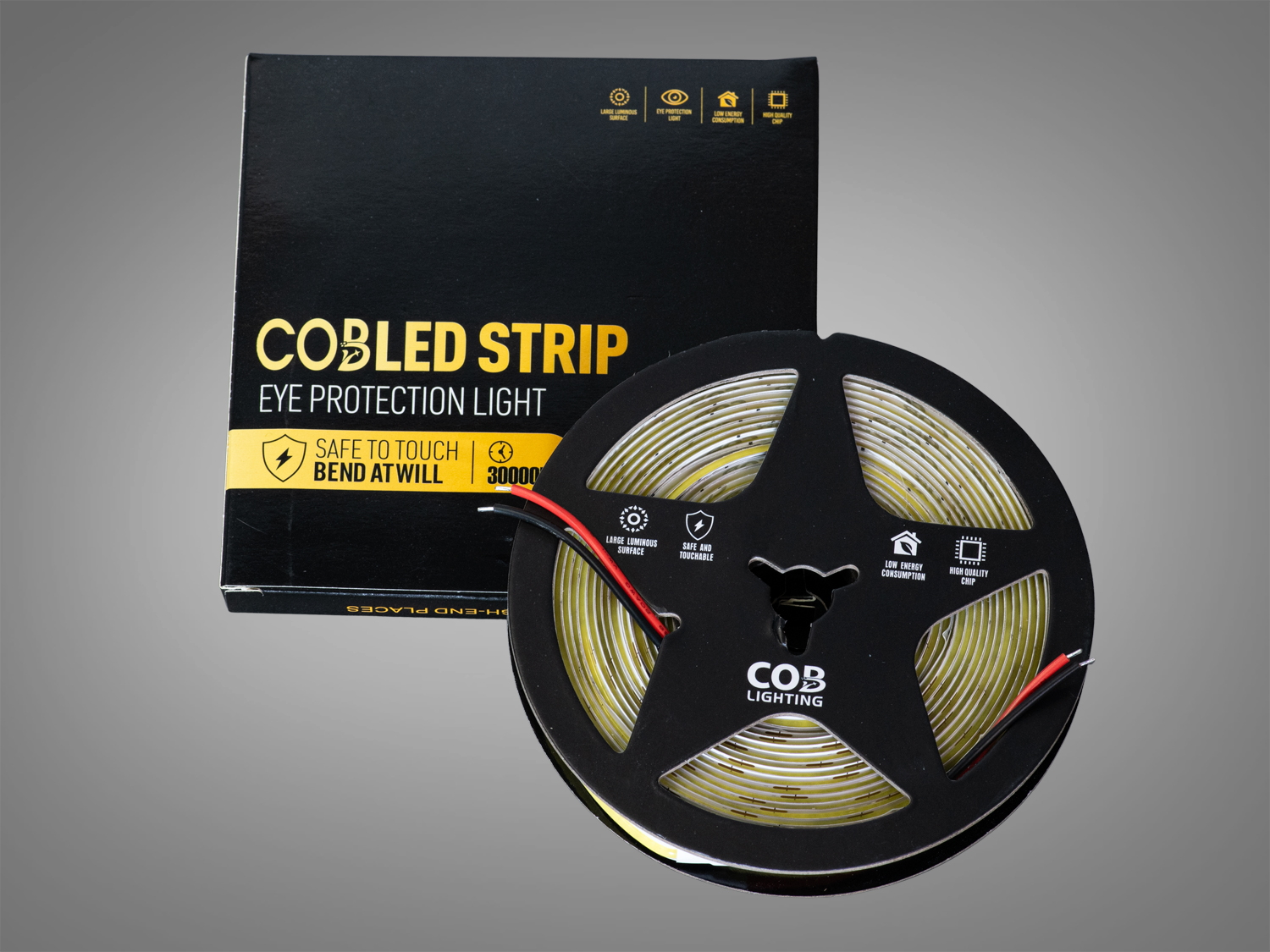 COB LED стрічка 12В, 480 діодів на метр, 8мм, холодний
