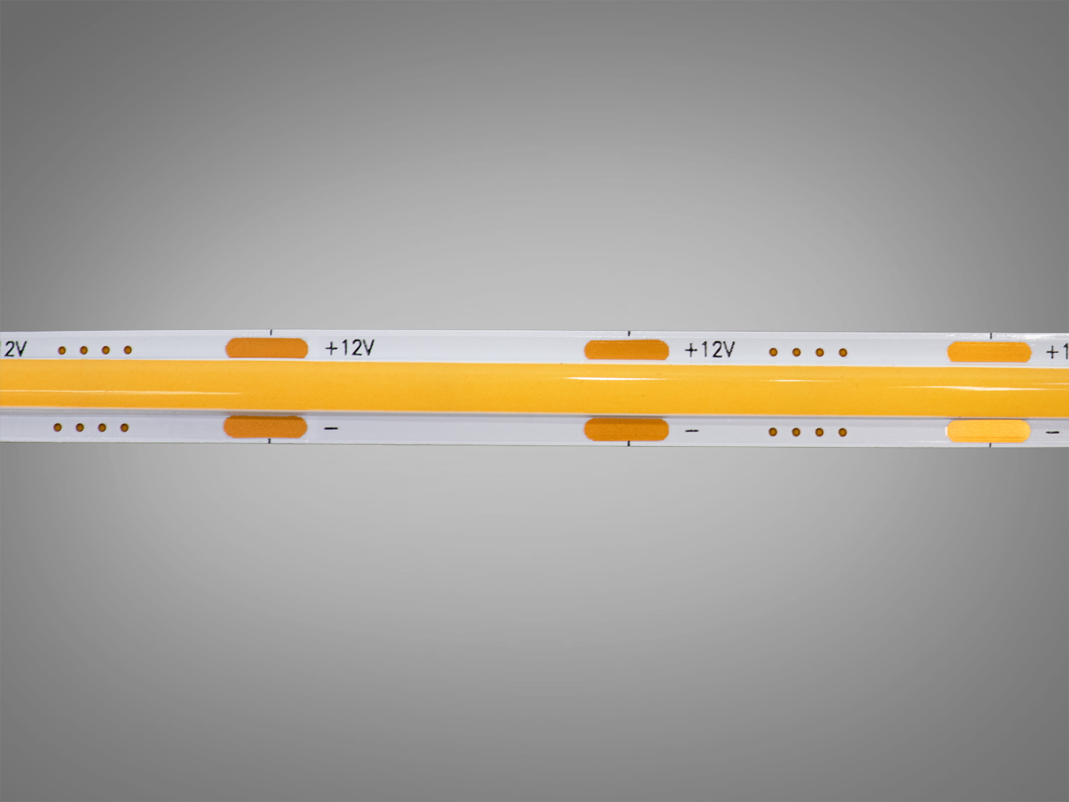 COB LED стрічка 12В, 640 діодів на метр, 8мм, теплий