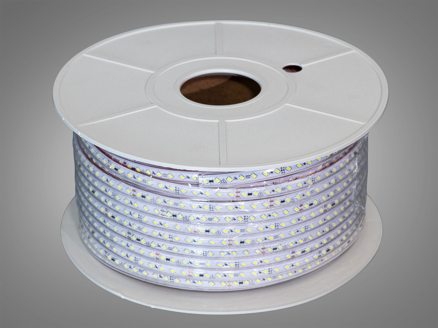 LED стрічка 220в, 120шт/м, герметична, 10мм, холодний