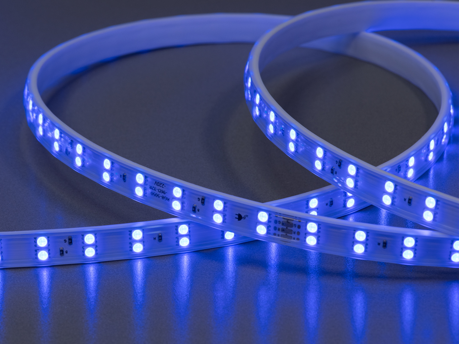 LED стрічка 220в, 96 шт/м, герметична, 15мм, RGB