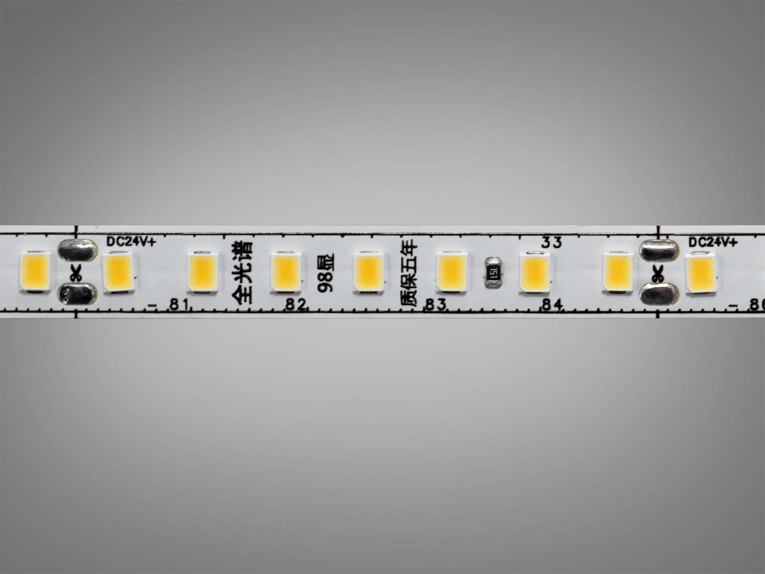 LED стрічка 24В, 140 діодів на метр, 8мм, нейтральний