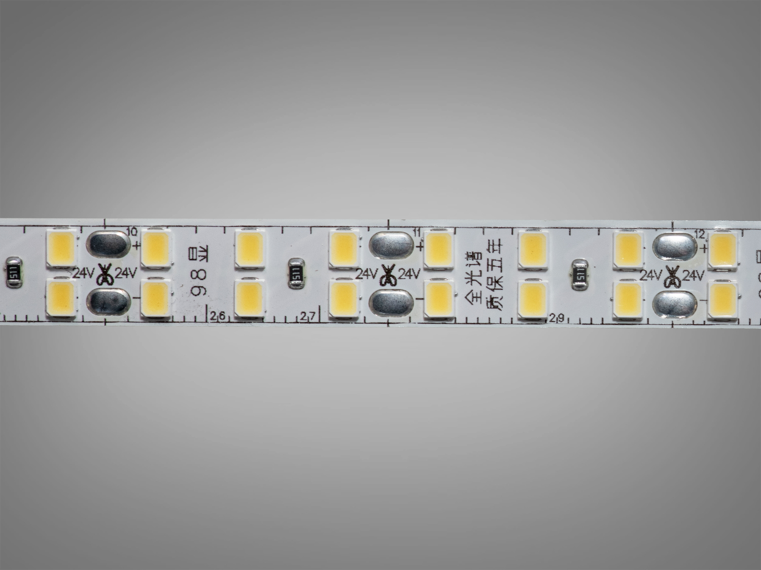 LED стрічка 24В, 240 діодів на метр, 10мм, холодний