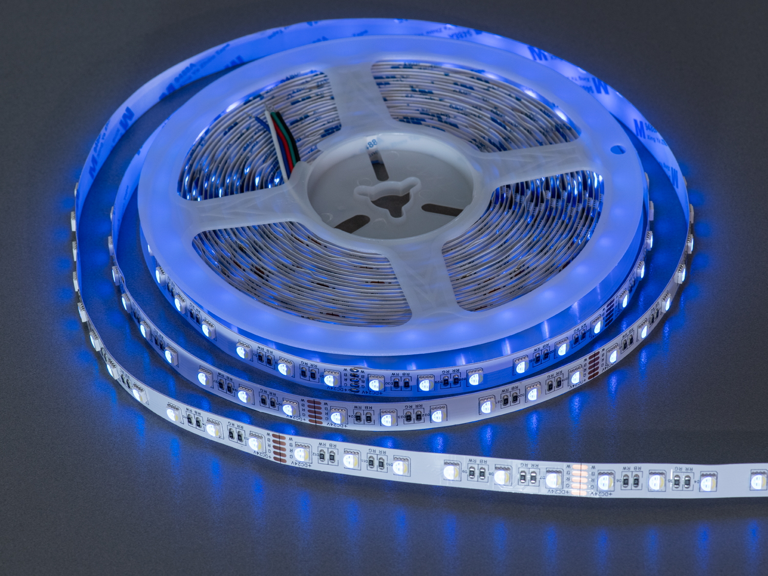 LED стрічка 24В, 108 діодів на метр, 10мм, RGB