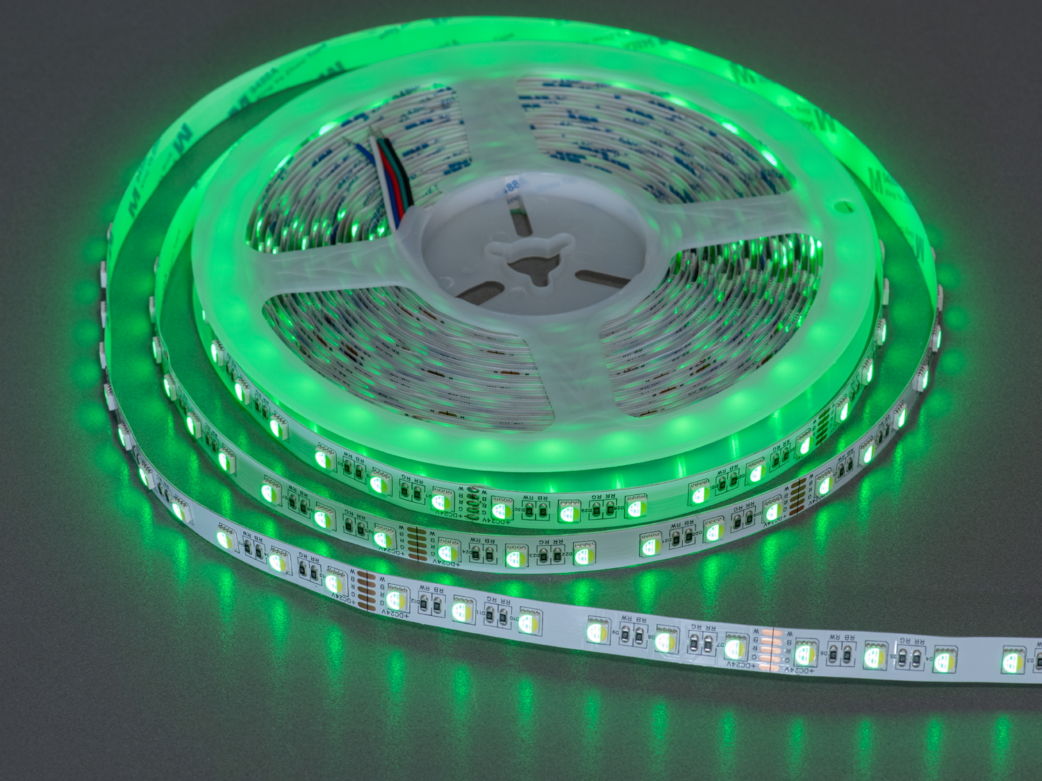 LED стрічка 24В, 108 діодів на метр, 10мм, RGB