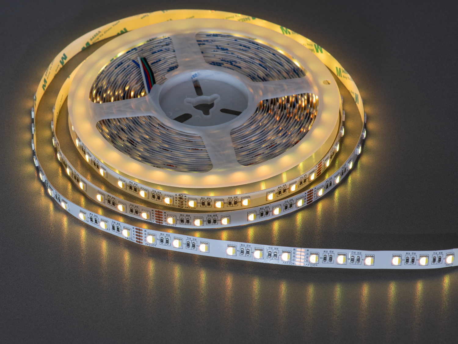 LED стрічка 24В, 108 діодів на метр, 10мм, RGB
