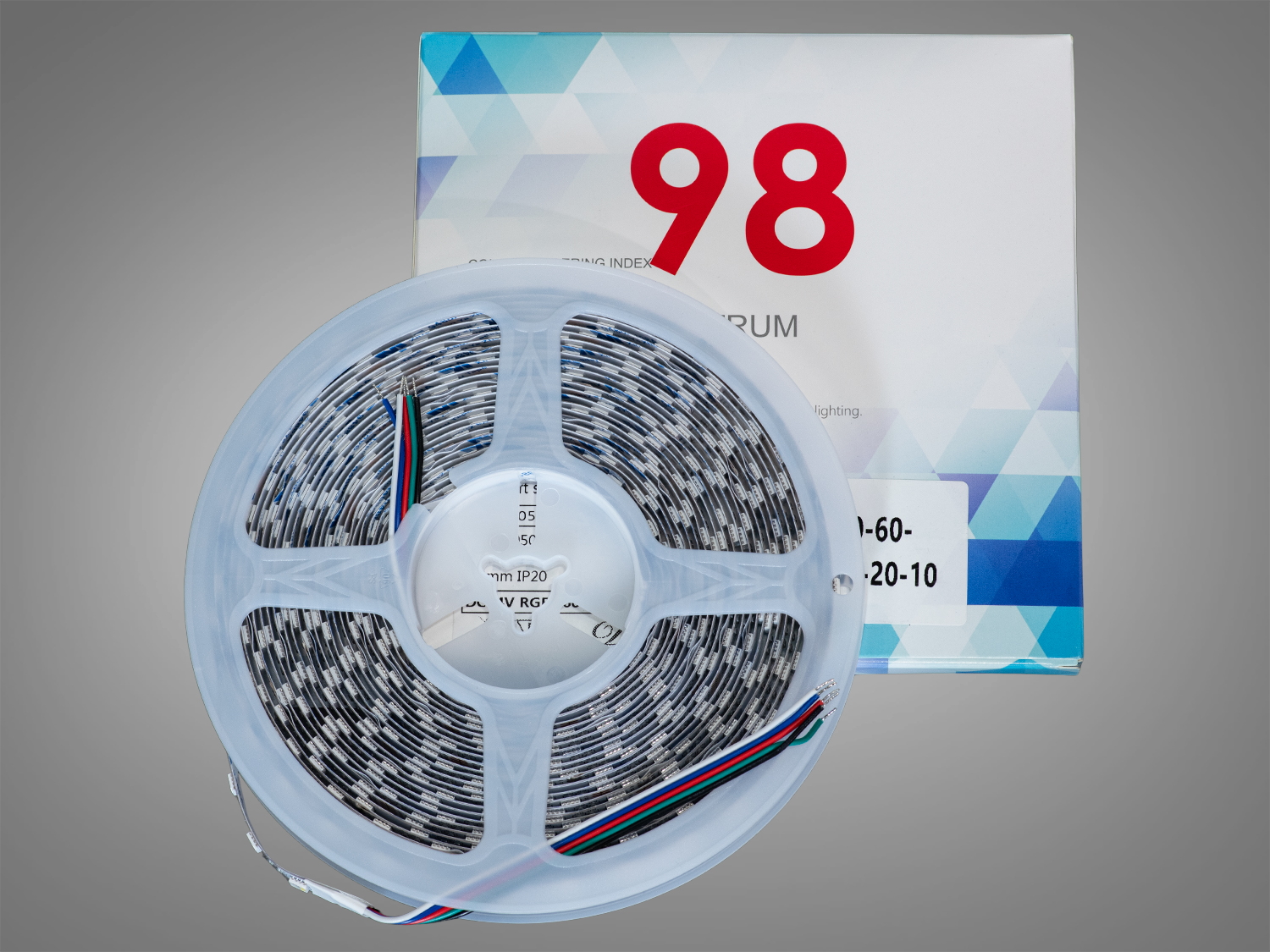 LED стрічка 24В, 108 діодів на метр, 10мм, RGB
