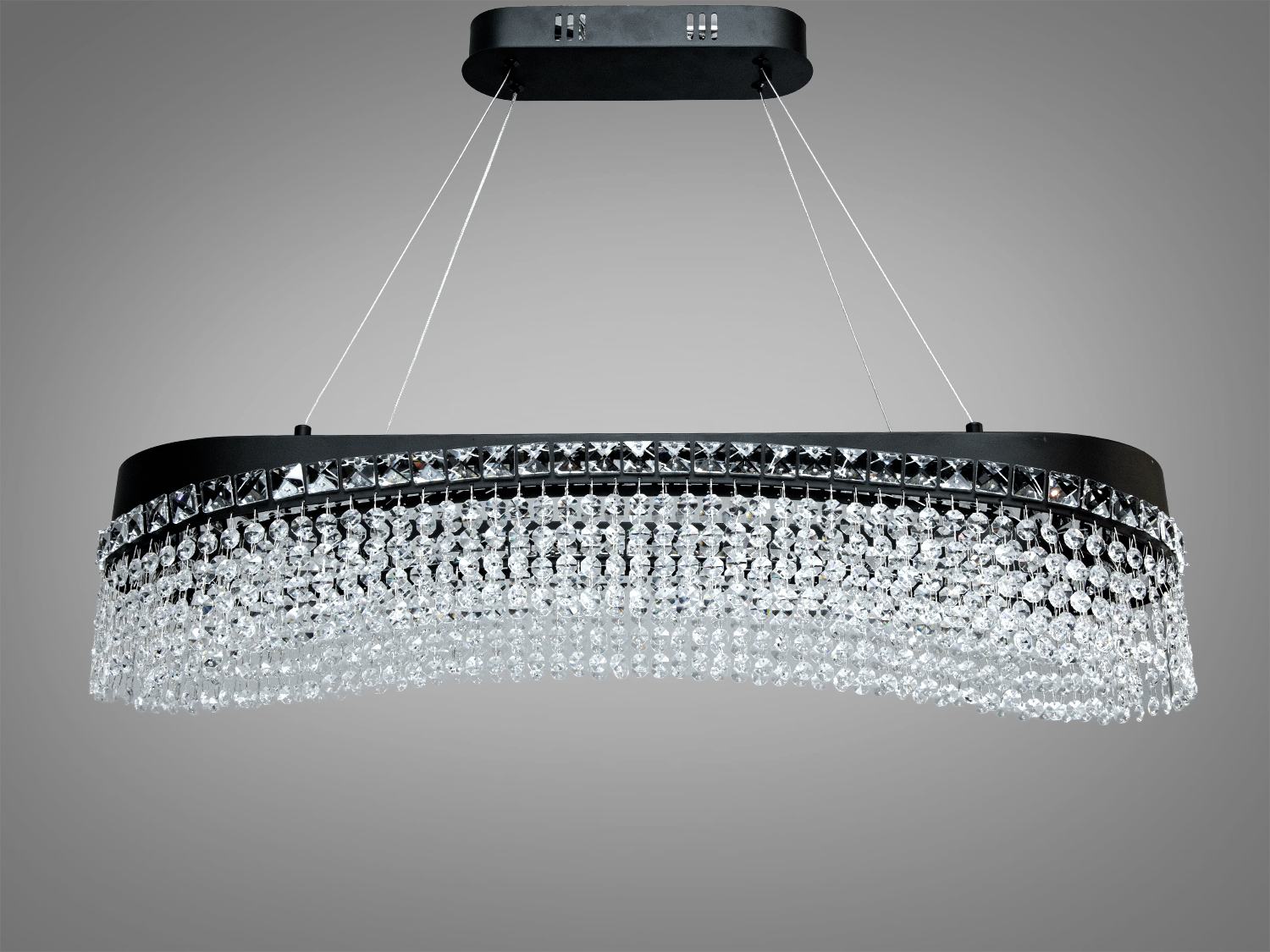 Люстра підвісна кришталева Diasha овальна LED