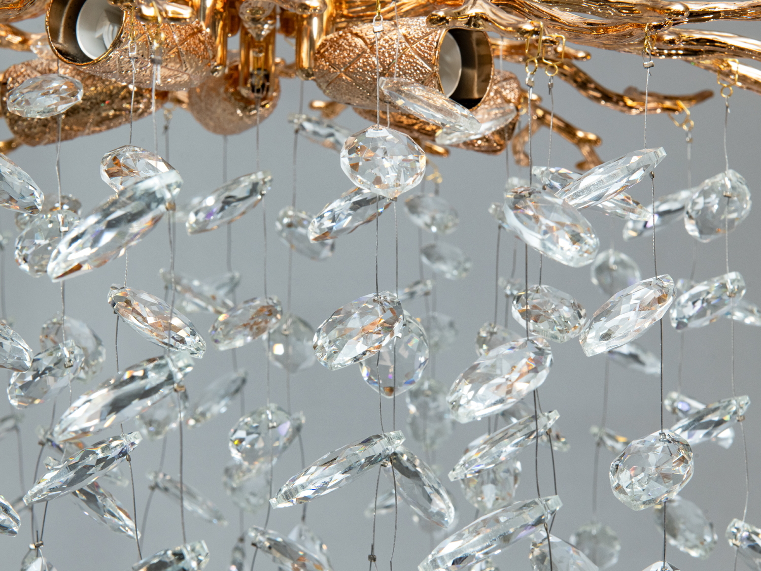 Стельова люстра Diasha Гліцинія золото 5xE14 до 10 м2