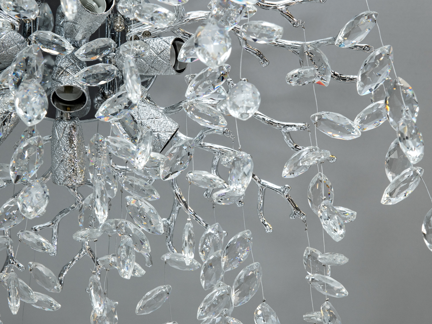 Стельова люстра Гліцинія хром 7xE14