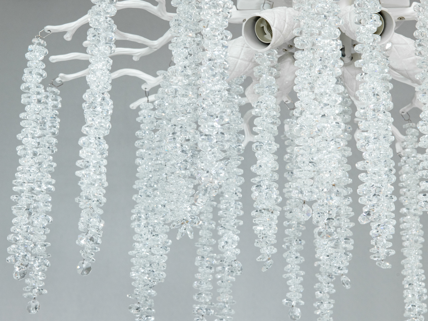 Стельова люстра Гліцинія біла 7xE14 D62 см