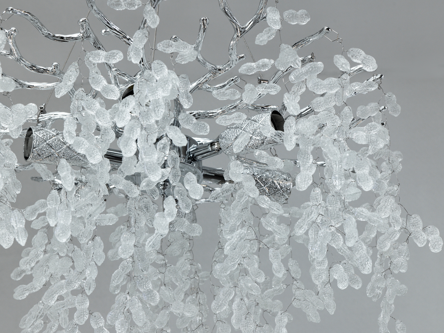 Підвісна люстра Гліцинія хром 52 см 6xE14