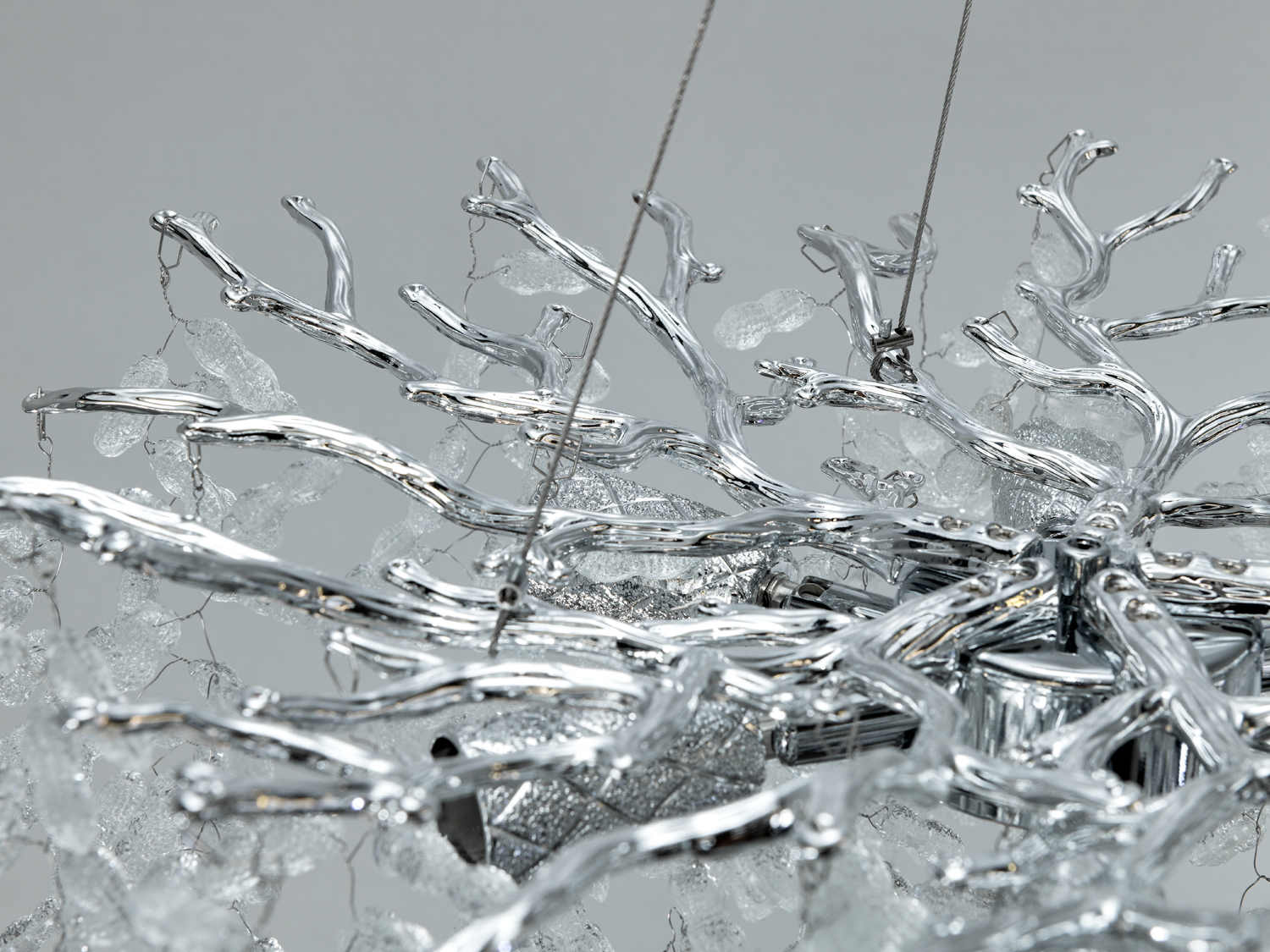 Підвісна люстра Гліцинія хром 52 см 6xE14