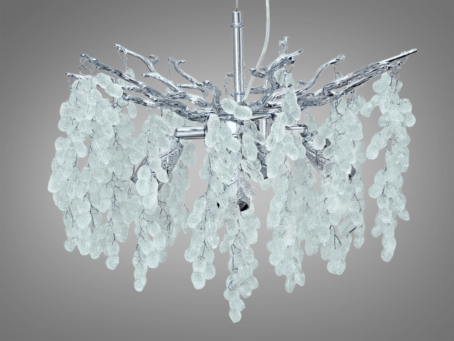 Підвісна люстра Diasha серія Гліцинія хром 40 см 4xE14
