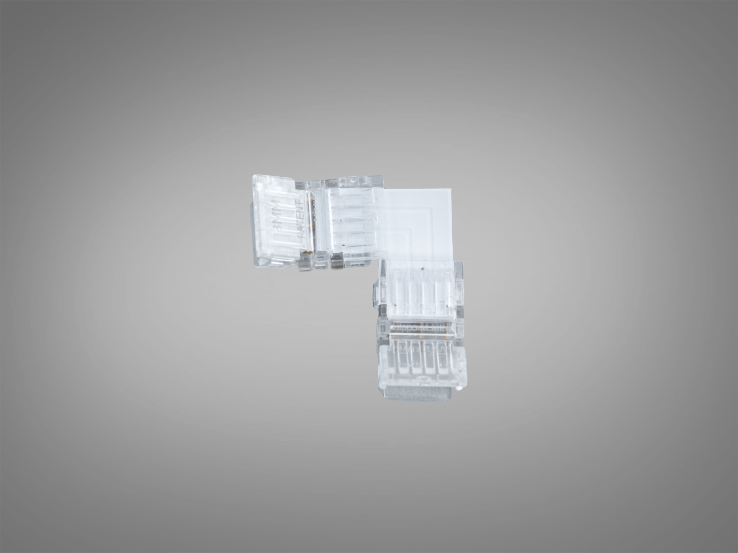 Кутовий конектор Diasha прозорий 3pin 8мм без пайки