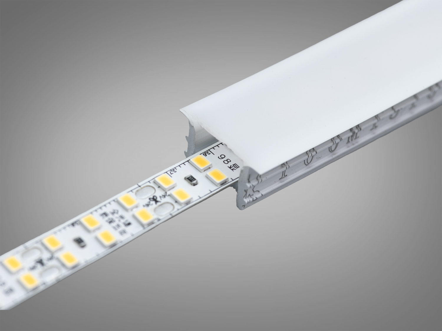 Силіконовий профіль врізний IP67 8 мм білий