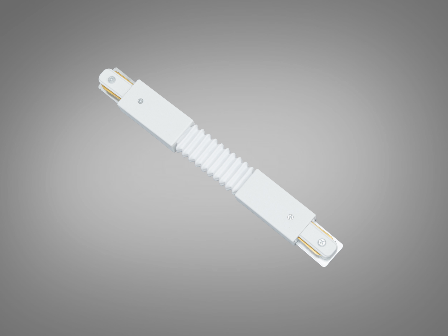 Гнучкий з′єднувач для трекових світильників, білий колір, зручний для монтажу в складних інтер′єрах.