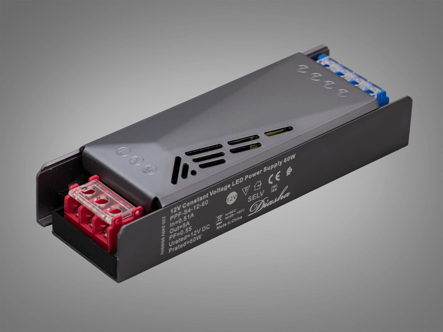 Блок живлення для LED стрічки, 12v, 60Вт, 5А