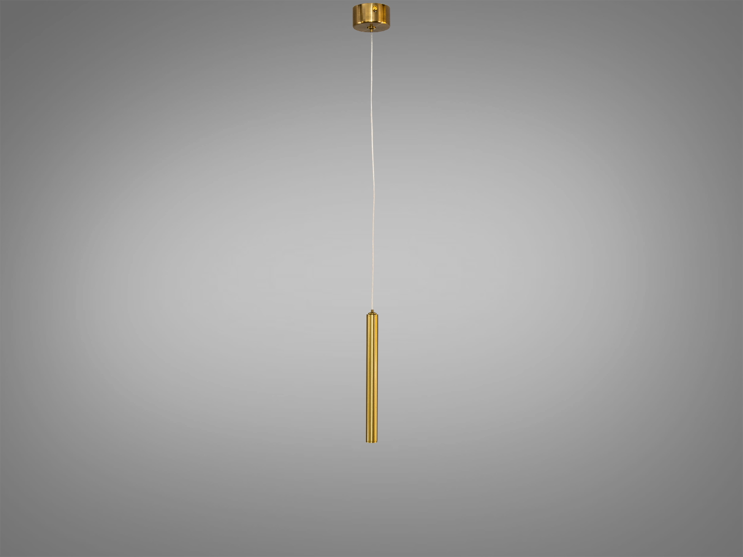 Стельовий світильник з лаконічним дизайном, циліндрична форма, золотистий колір. Ідеальний для мінімалістичних просторів.