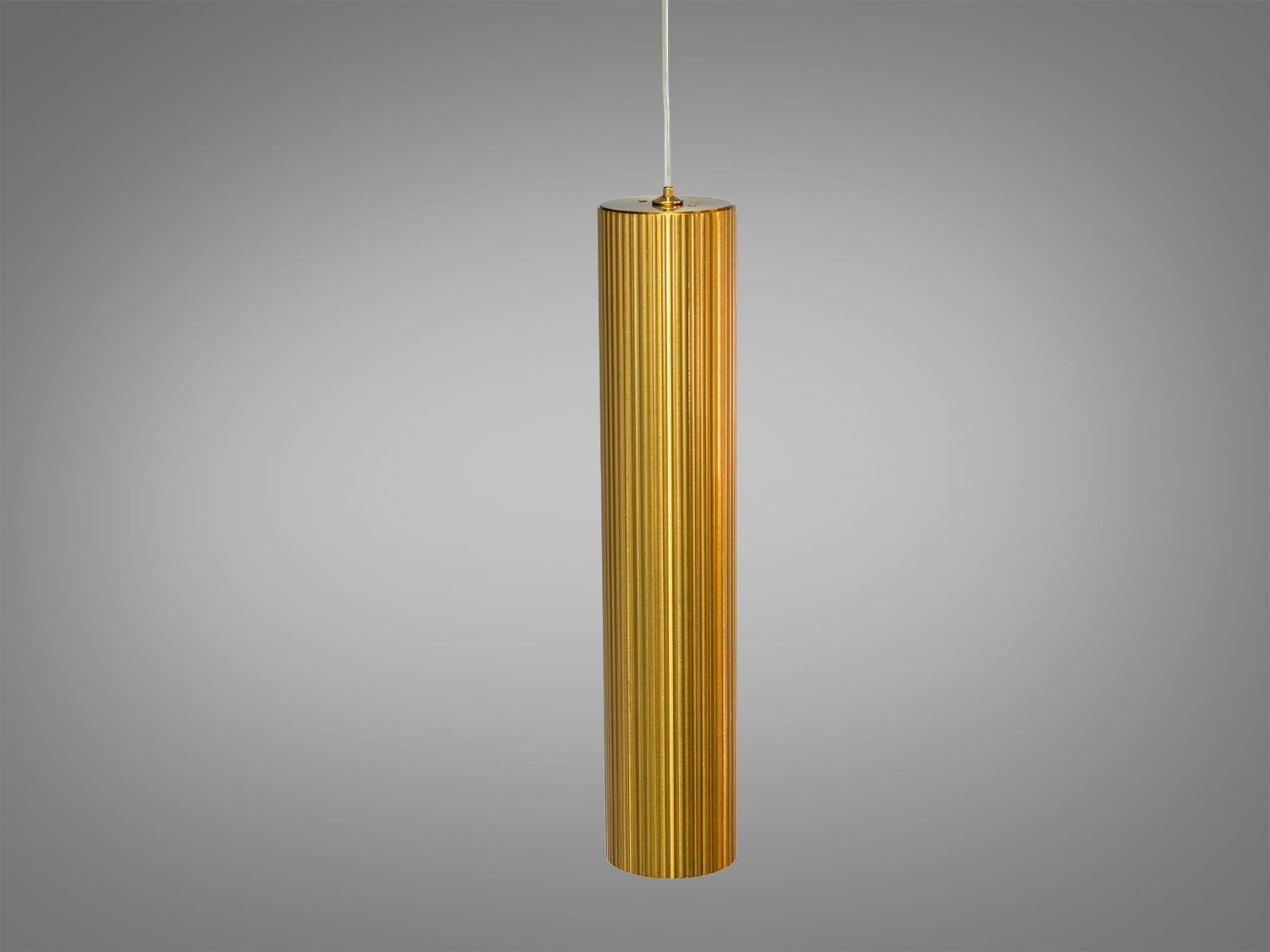 Підвісний світильник циліндричної форми з чорного металу, призначений для сучасного інтер′єру, ідеальний для акцентного освітлення.