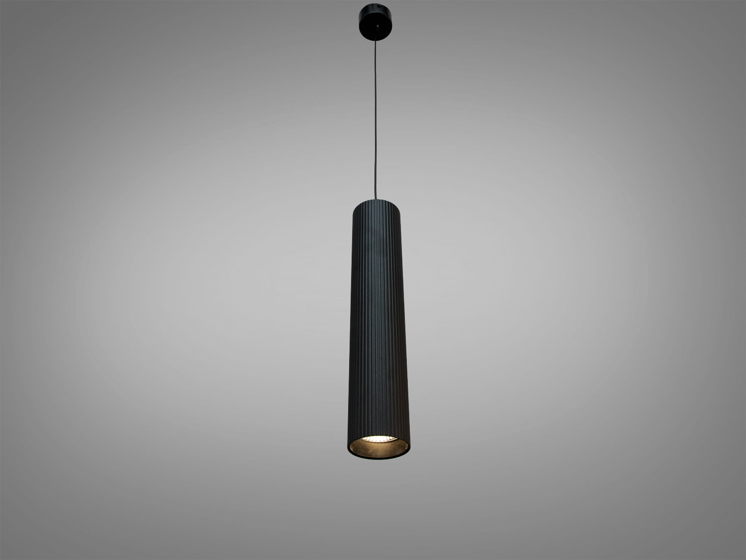 Одинарний LED підвіс Diasha 7 Вт у чорному кольорі з акриловим розсіювачем. Спрямоване акцентне світло для кухні, барної зони, вітальні чи коридору.