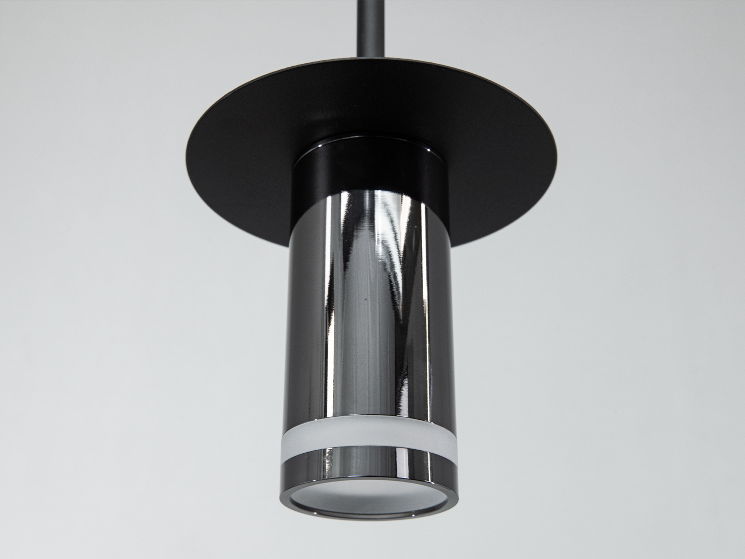 Підвісний світильник-туба GU10 чорний хром