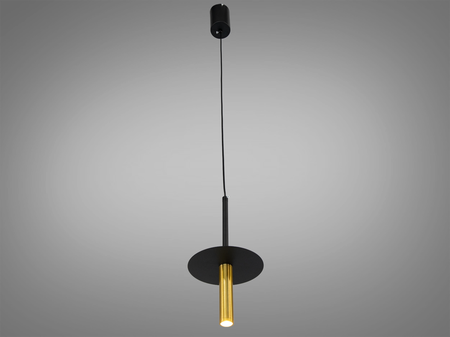 Одинарний LED-підвіс Diasha тубус 8Вт у кольорі чорний+бронза для акцентного освітлення кухні, вітальні, барної стійки чи вітрини. Регульована висота, металевий корпус.