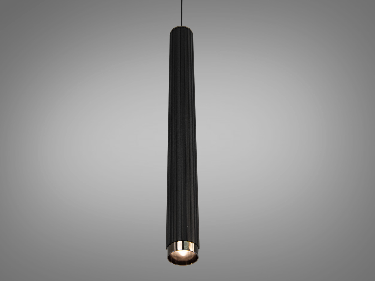 Одинарний підвіс Diasha LED 6Вт у чорному матовому металі. Спрямоване світло, регулювання висоти, підходить для кухні, вітальні, спальні та коридору.