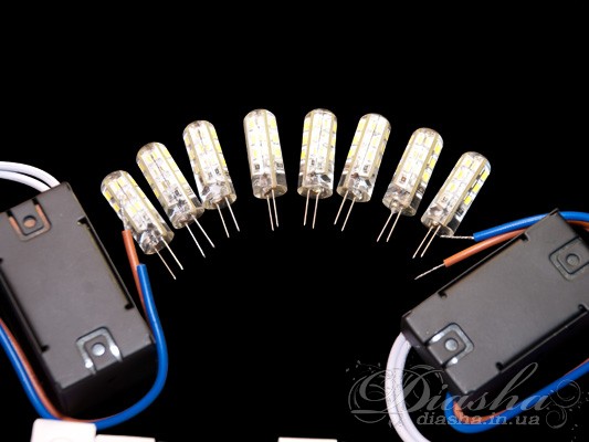 Комплект LED ламп и блоков питания для переделки люстры на 16 ламп