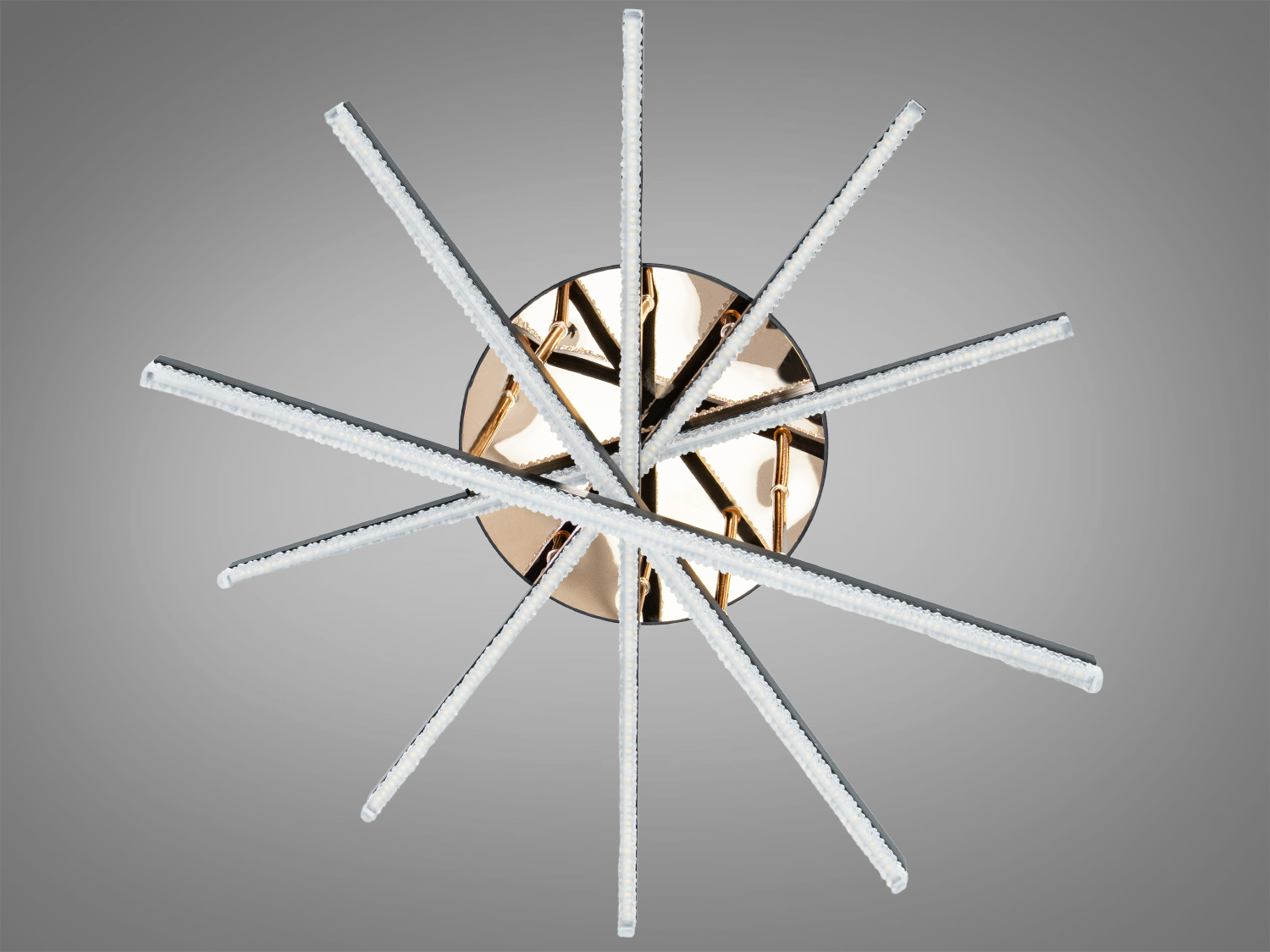 LED люстра стельова чорна 72 Вт 12 м² без пульта