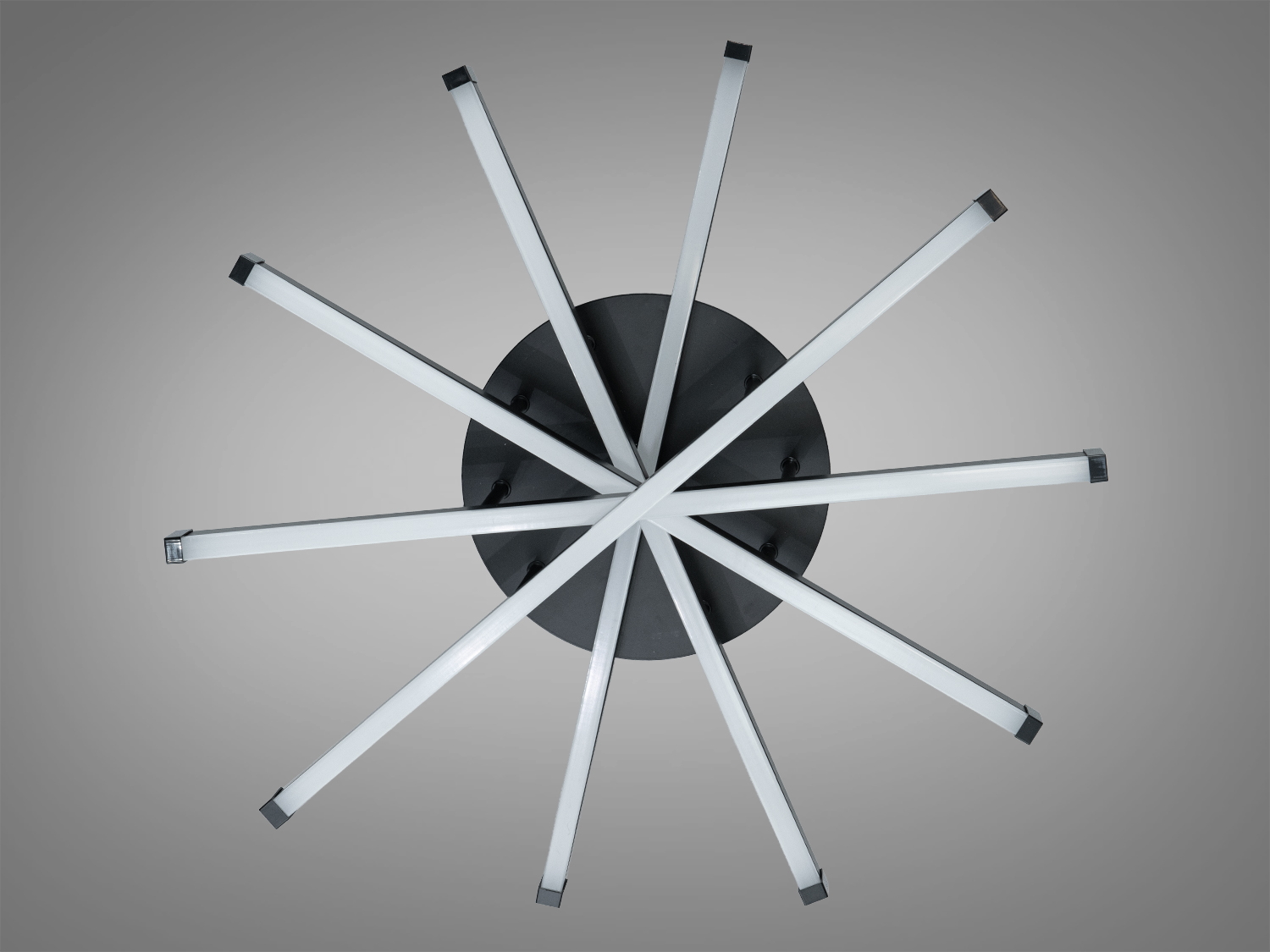 Стельова світлодіодна люстра чорна 70W 5 модулів