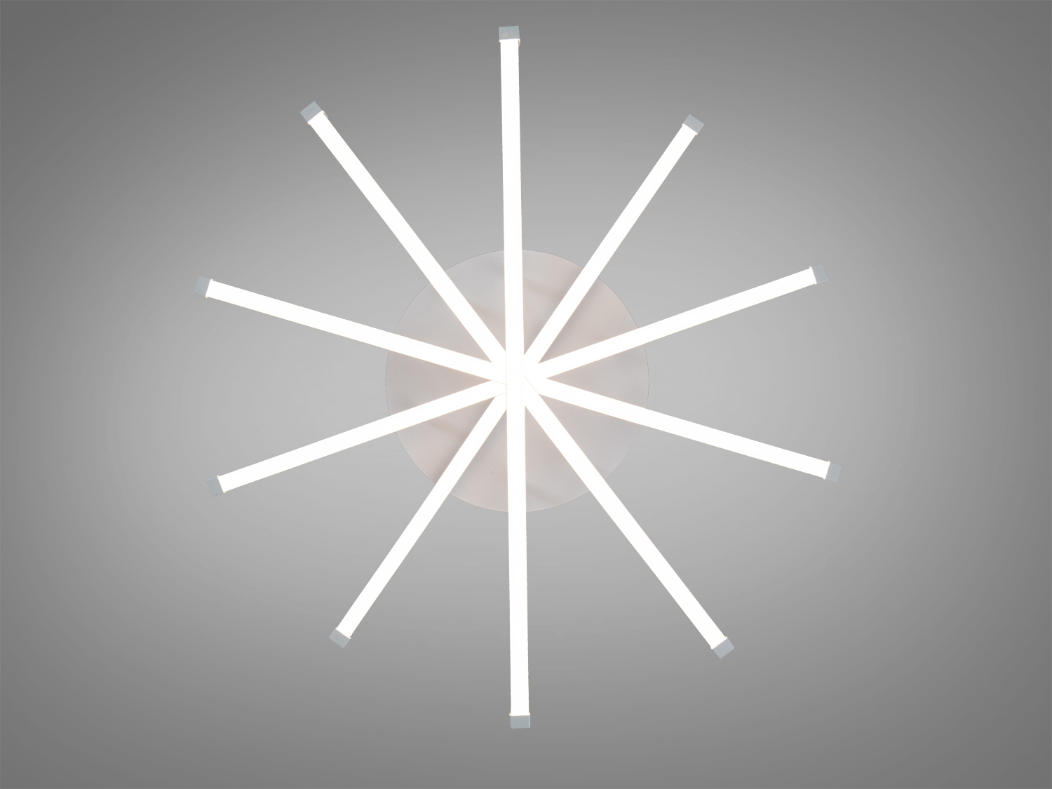 Мінімалістичний світильник з симетричним розташуванням LED-смуг, що забезпечують рівномірне освітлення. Підходить для офісів і житлових приміщень.